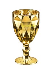 Ta�a Para Decora��o De Mesa De Santa Ceia Dourada Luxo