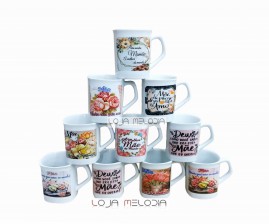 KIT CANECA DIA DAS MES QUADRADA 180 ML  20 UNIDADES