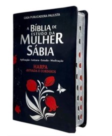 B�blia De Estudo Da Mulher S�bia Letra Grande Harpa E �ndice preta