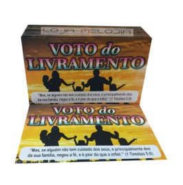 Envelope D�zimos Voto Do Livramentos P /100 Unidades