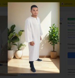 Kit Com 10 Beca, Capa, Bata Para Batismo Em Oxford EXCELENTE ACABAMENTO 