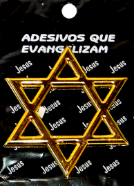 PLACA ESTRELA DE DAVI DOURADO