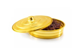 BANDEJA PARA SANTA CEIA COM 16 C�LICE DOURADA  