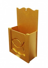 Porta Envelope Para Dzimo E Ofertas Mdf Dourado