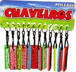 CHAVEIRO EMBORRACHADO DUZIA RETANGULO
